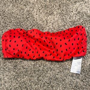 Billabong x Sincerely Jules Red Bandeau Bikini Top (Size M)